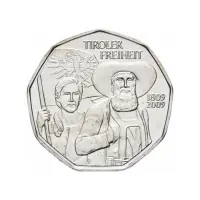 Австрия 5 евро 2009 года - 200 лет Тирольскому восстанию - в буклете (Серебро 0.800)_2