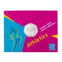 Великобритания 50 пенсов 2011 год - Лёгкая атлетика (в коинкарте)