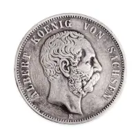Германская империя (Саксония) - 5 марок 1902 года - Серебро 0.900 (E)