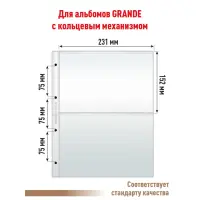 Лист GRAND для хранения бон (банкнот) на 2 ячейки (СТАНДАРТ)_2