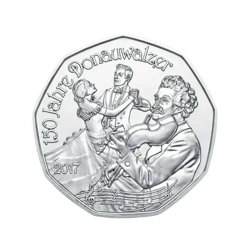 Австрия 5 евро 2017 года - 150 лет Дунайскому вальсу - в буклете (Серебро 0.800)_1