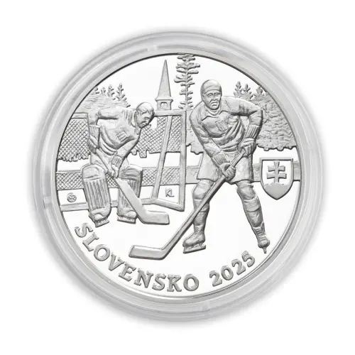 Словакия 10 евро 2025 года - 100 лет 1 междунар спорт соревн в Словакии (Сер 0.900)