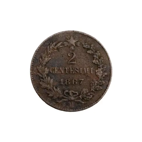 Италия - 2 чентезимо 1867 года