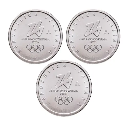 Италия - Набор монет 14 евро 2025 года (3 монеты) - Зимние Олимпийские игры 2026_1