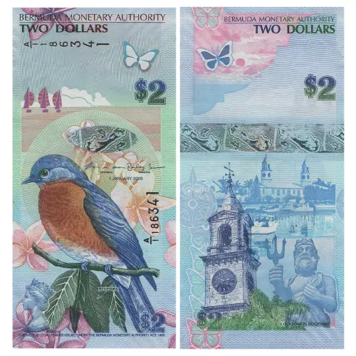 Бермудские острова 2 доллара 2009 года