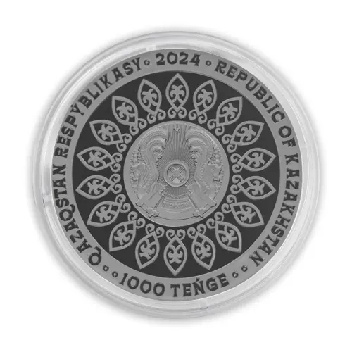 Казахстан 1000 тенге 2024 год - TULPAR (Мифический крылатый Конь) (Серебро 0.925 с позолотой)_2