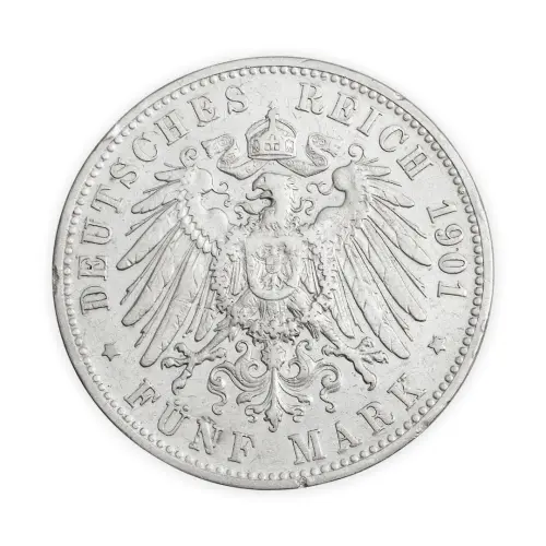 Германская империя 5 марок 1901 года - Серебро 0.900_1