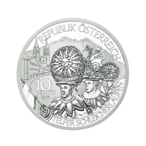Австрия 10 евро 2014 года - Тироль - в буклете (Серебро 0.925)_2