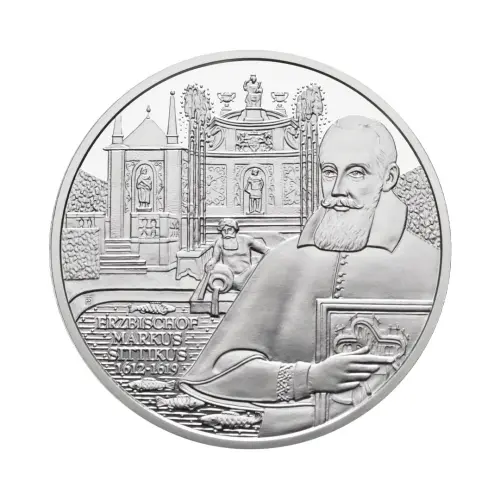 Австрия 10 евро 2004 года - Замок Хельбрунн - в буклете (Серебро 0.925)_3