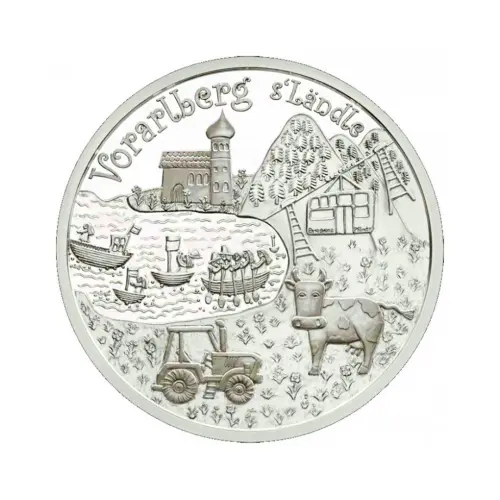 Австрия 10 евро 2013 года - Форарльберг - в буклете (Серебро 0.925)_1