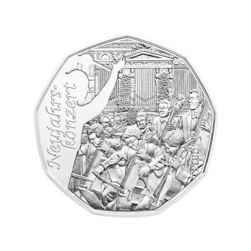Австрия 5 евро 2016 года - Новог конц Венс филарм оркестра - в буклете (Серебро 0.800)_1