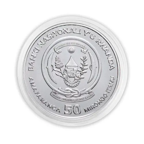Руанда - 50 франков 2008 год (Африканская унция) - Гориллы (Серебро 0.999)_1