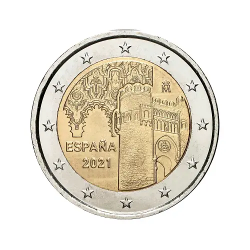 Испания 2 евро 2021 года - ЮНЕСКО - Исторический город Толедо