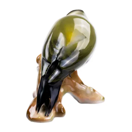 Статуэтка Дятел, фарфор, роспись, завод Lichte, ГДР, 1950-1960 гг._3