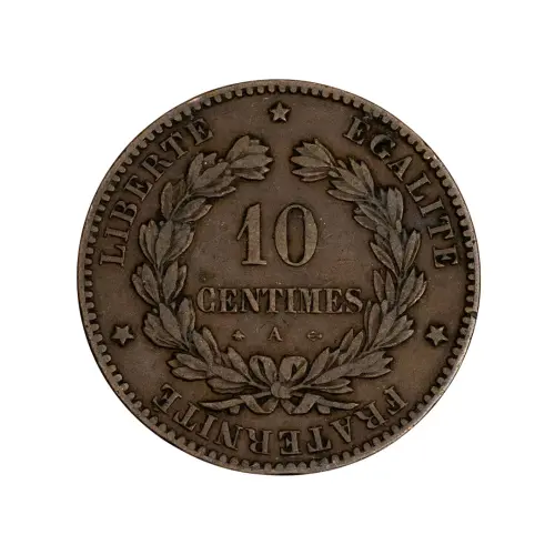 Франция - 10 сантимов 1872 года (A)