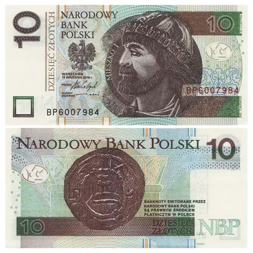 Польша - Банкнота 10 злотых 2016 года