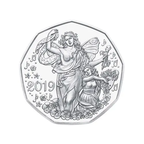Австрия 5 евро 2019 года - Радость жизни - в буклете (Серебро 0.925)_1