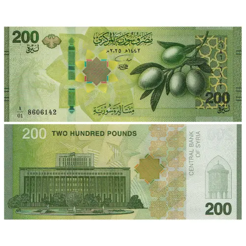 Сирия - Набор из 6 банкнот - 10, 25, 50, 100, 200, 500 сирийских фунтов 2025 года_5