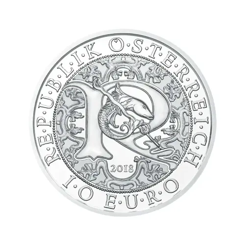 Австрия 10 евро 2018 года - Архангел Рафаил - в буклете (Серебро 0.925)_2