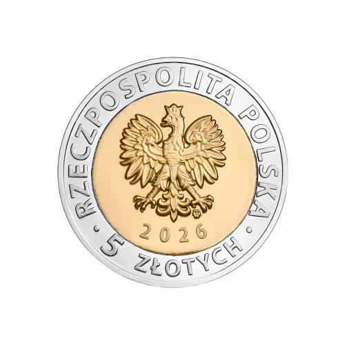 Польша---5-злотых-2026-года---Дворцово-парковый-комплекс-в-Козлувке.