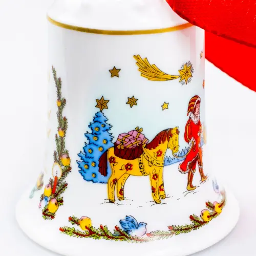 Рождественский колокольчик 2003 г., Hutschenreuther (Германия), фарфор, 7см._8