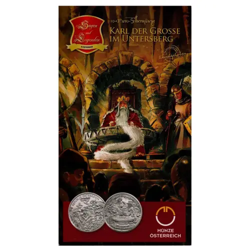Австрия 10 евро 2010 года - Король под горой - в буклете (Серебро 0.925)