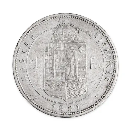 Венгрия 1 форинт 1881 года - Серебро 0.900_1