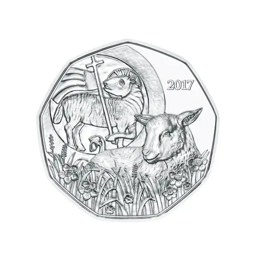 Австрия 5 евро 2017 года - Пасхальный агнец - в буклете (Серебро 0.925)_1