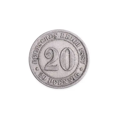 Германская империя 20 пфеннигов 1887 года (F)