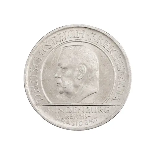 Германия - 3 рейхсмарки 1929 года - 10 лет Веймарской конституции - А (Серебро 0.500) _1