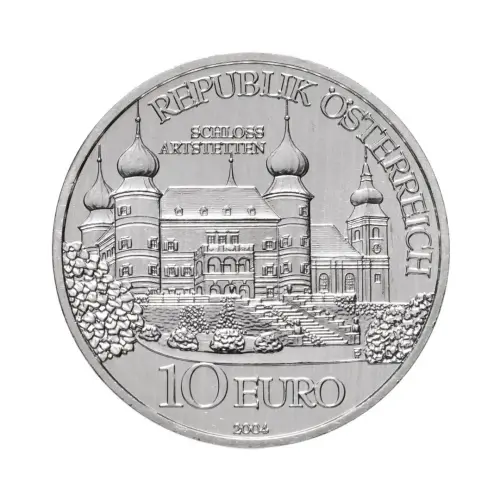Австрия 10 евро 2004 года - Замок Артштеттен - в буклете (Серебро 0.925)_2