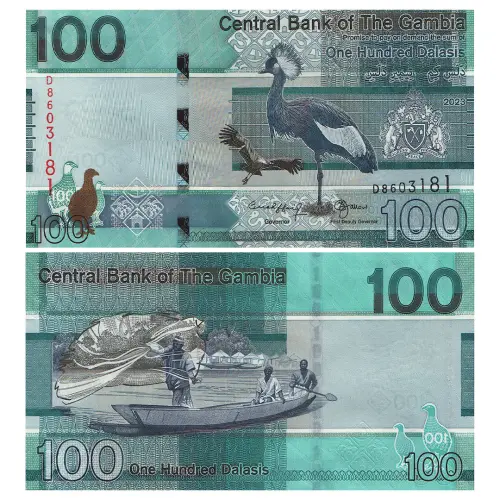Гамбия - Набор из 6 банкнот - 5, 10, 20, 50, 100, 200 даласи 2023 года_5