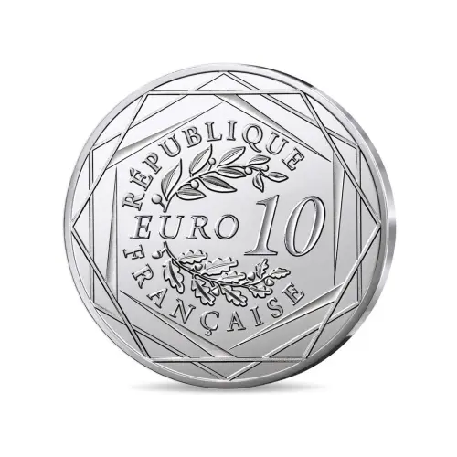Франция 10 евро 2025 года - 70-летие автомобильного бренда DS (Серебро 0.333)_3