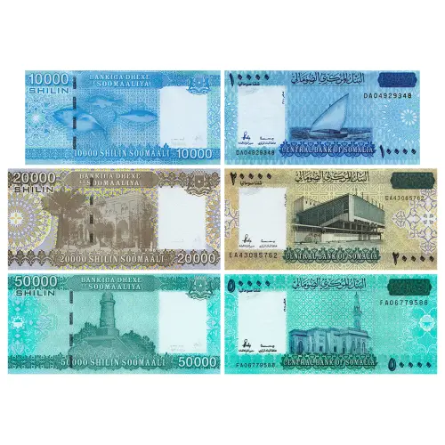 Сомали - Набор из 3 банкнот - 10000, 20000, 50000 шиллингов 2010 года