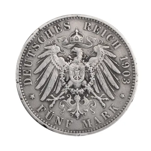 Германская империя (Саксония) - 5 марок 1903 года - E (Серебро 0.900)_1