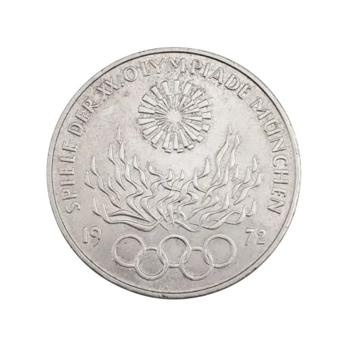 Германия - 10 марок 1972 год - XX летние Олимпийские Игры, Мюнхен 1972 - Факел - D (Серебро 0.625)