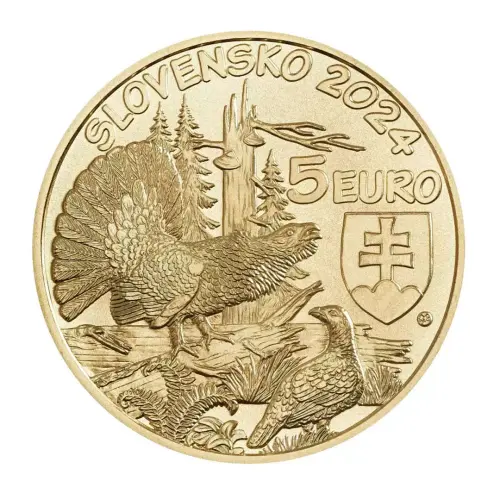 Словакия 5 евро 2024 года - Глухарь_1