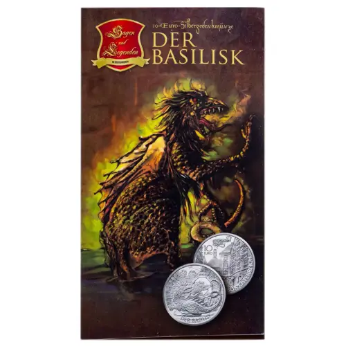 Австрия 10 евро 2009 года - Венский Василиск - в буклете (Серебро 0.925)