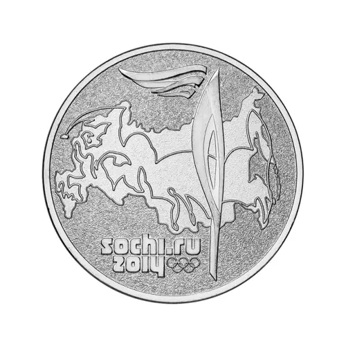 Россия-25-рублей-2014-года-Зимние-Олимпийские-и-Паралимпийские-Игры,-Сочи-2014---Факел