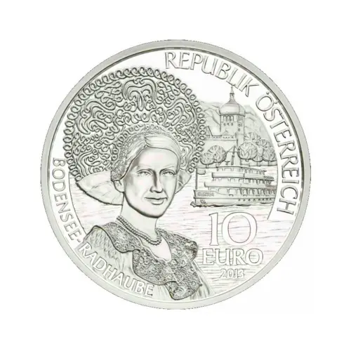 Австрия 10 евро 2013 года - Форарльберг - в буклете (Серебро 0.925)_2