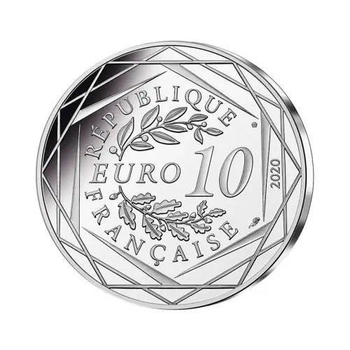 Франция 10 евро 2020 г-Смурфики - Гаргамель и Азраил (Серебро 0.333)_2