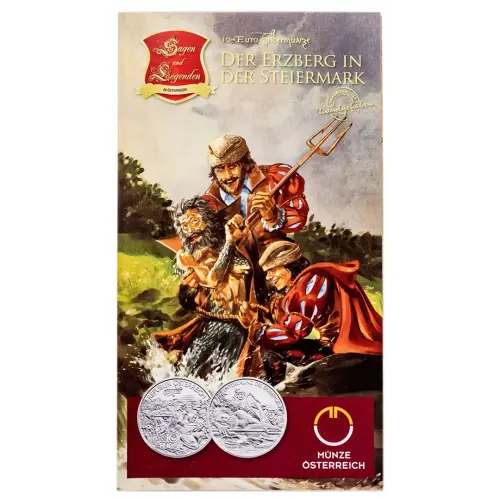 Австрия 10 евро 2010 года - Эрцберг - в буклете (Серебро 0.925)