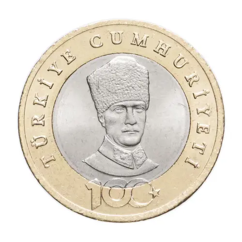 Турция 5 лир 2023 года - 100 лет со дня основания Республики_1