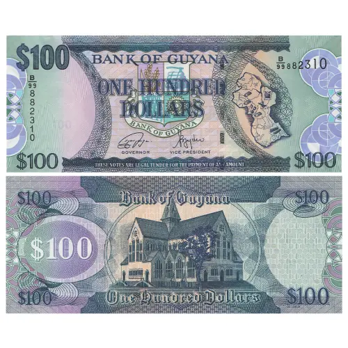 Гайана - Банкнота 100 долларов 2022 года