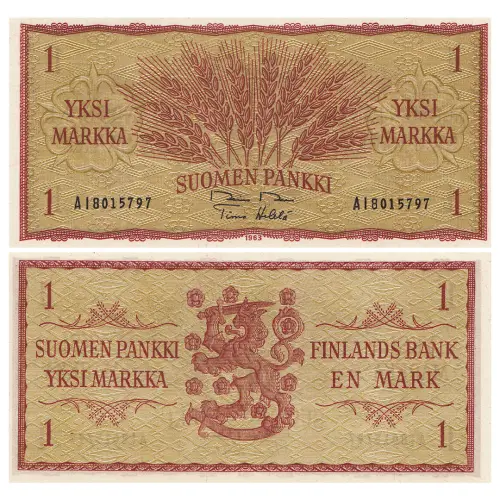 Финляндия - Банкнота 1 марка 1963 года