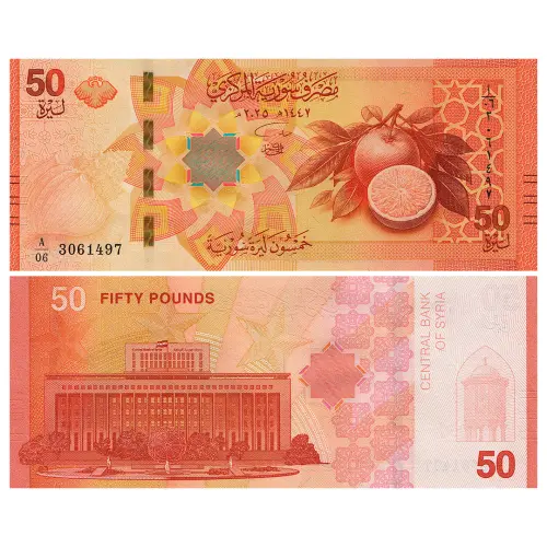 Сирия - Набор из 6 банкнот - 10, 25, 50, 100, 200, 500 сирийских фунтов 2025 года_3