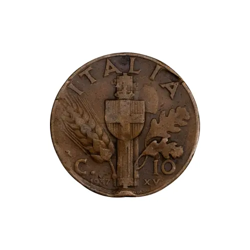 Италия - 10 чентезимо 1937 года