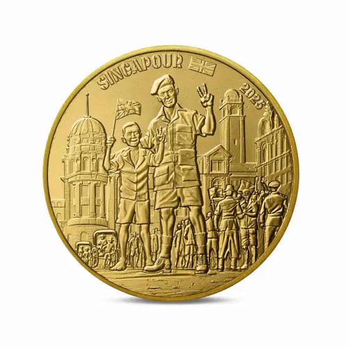 Франция - Набор из 4 монет 14 евро 2025 года - 80-летие Дня Победы в Европе_4