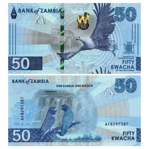 Замбия - Набор из 2 банкнот - 50 и 100 квача 2025 года_1