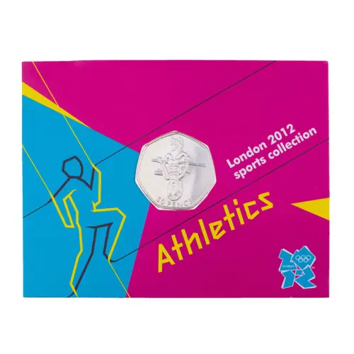 Великобритания 50 пенсов 2011 год - Лёгкая атлетика (в коинкарте)